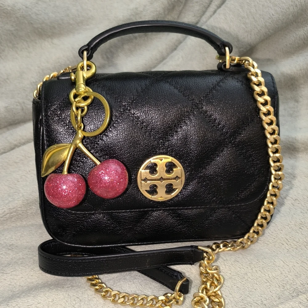 Tory Burch Willa Mini Top Handle Bag Black